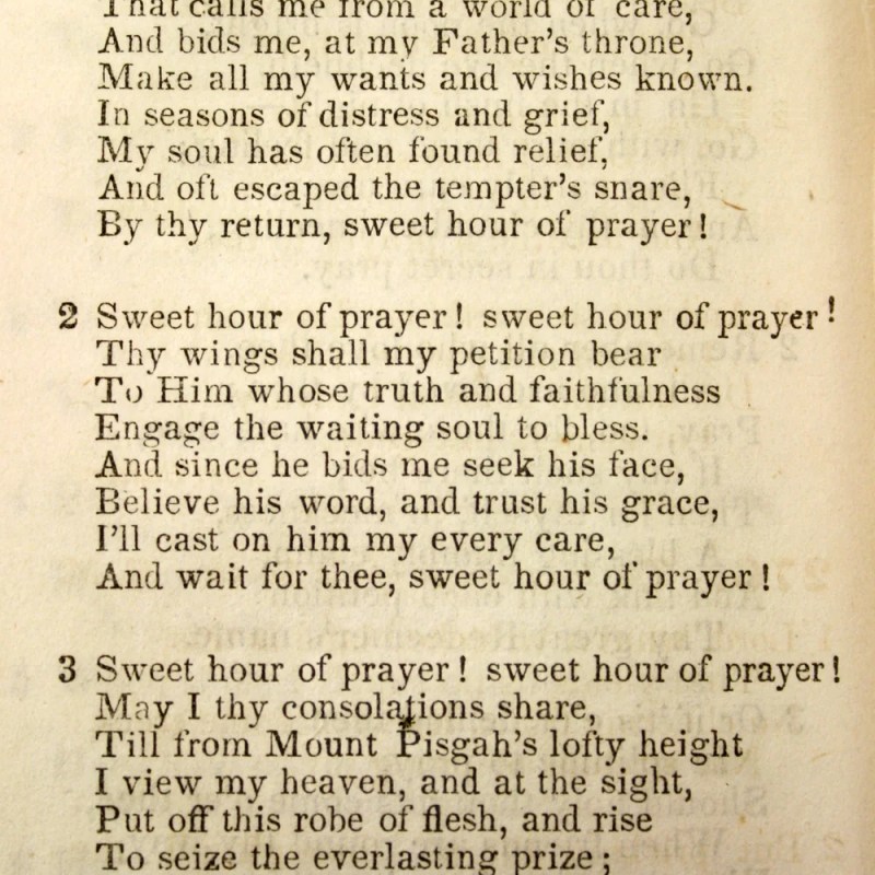 From The Editing Room Floor: Sweet Hour of&nbsp;Prayer